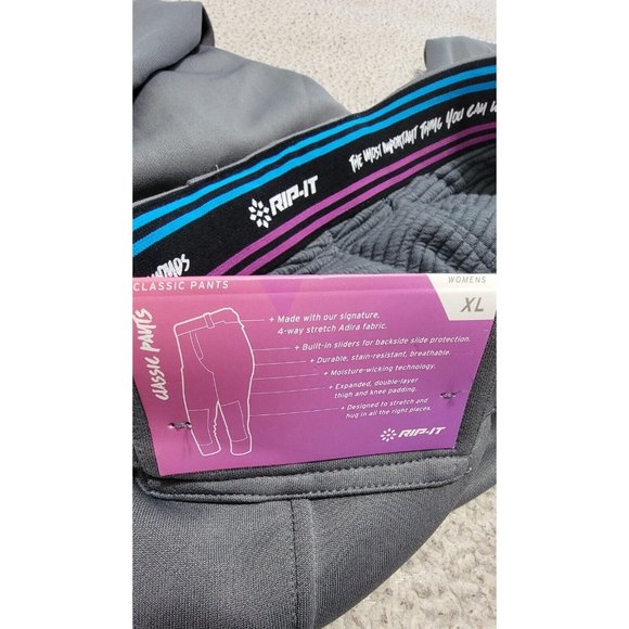 Rip-It Women's 4-Way Pro Stretch Adira Softball Classic Pants Gray Size XL NWT - Picture 5 of 12